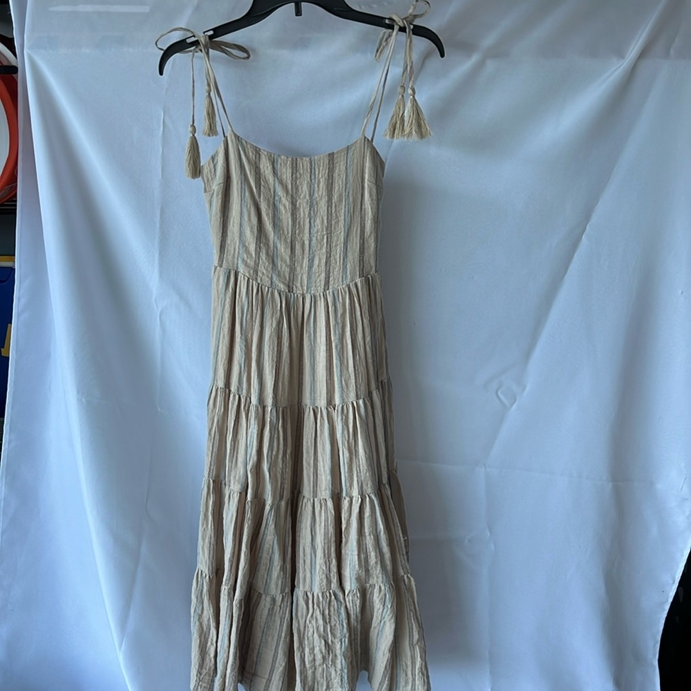 Mid-length striped sun dress